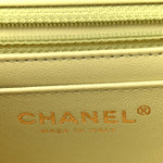 Lambskin Quilted Mini Rectangular Flap Light Green