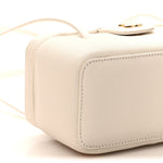 Shiny Caviar Preppy Coco Long Vanity With Strap White