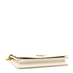 Saffiano Cuir Triangle Logo Miniborse White