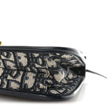 Oblique Small DiorAddict Flap Bag Navy Blue