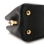 Taurillon Capucines MM Black Beige Red