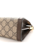 GG Supreme Monogram Web Small Ophidia Chain Shoulder Bag Brown