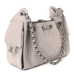 Caviar Quilted Mini Chanel 25 Handbag Dark Grey