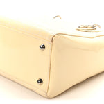 Patent Cannage Large Lady Dior White