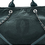 Canvas Large Double Face Shopping Tote Green