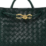 Nappa Intrecciato Small Andiamo Shoulder Bag Emerald Green