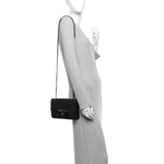Sheepskin Quilted Mini Beauty Lock Flap Black