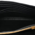 Grain De Poudre Matelasse Chevron Monogram Chain Wallet Black