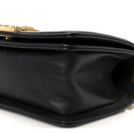 Caviar Quilted Small Boy Flap Black