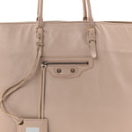 Veau Papier A4 Zip Around Tote Beige Praline