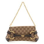 Monogram Horsebit Clutch Dark Brown