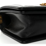 Caviar Quilted Small Boy Flap Black