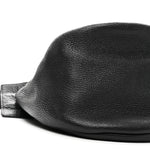 Grained Calfskin Large Slouchy Banana Bag Black