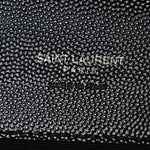 Grain De Poudre Matelasse Chevron Monogram Monochrome Envelope Clutch Black