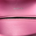Semi Shiny Smooth Calfskin Small Downtown Shoulder Bag Candy Pink