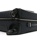 GG Supreme Monogram Azalea Calfskin Retro Interlocking G Small Savoy Cabin Trolley Black