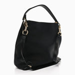Pebbled Calfskin Large Soho Hobo Black
