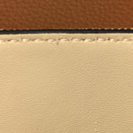 Calfskin Canvas Allover La Medusa Small Top Handle Handbag Brown