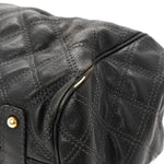 Calfskin Quilted Stam Black
