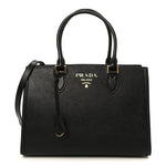 Saffiano Soft Calfskin Tote Black