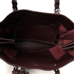 Calfskin Papier Mini A4 Zip Around Tote Rouge Aubergine