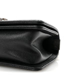 Caviar Quilted Small Boy Flap Black