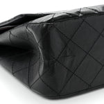 Aged Calfskin Quilted 2.55 Reissue 227 Flap Black