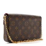 Monogram Pochette Felicie Chain Wallet Fuchsia