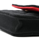 Jersey Quilted Micro Mini Flap Black