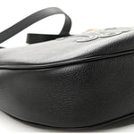 Supple Calfskin Cuir Triomphe Small Heloise Shoulder Bag Black