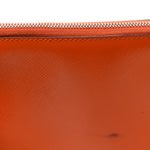 Saffiano Vernice Chain Crossbody Bag Papaya