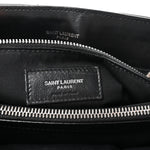 Calfskin Y Quilted Monogram Medium Loulou Chain Satchel Black