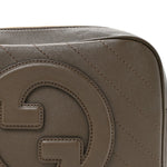 Sakai Be Green Calfskin Diagonal Stitched Small Blondie Shoulder Bag Craclet Brown