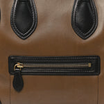Satin Calfskin Suede Mini Tri-Color Luggage Olive