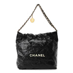 Calfskin Quilted Small Chanel 22 Black