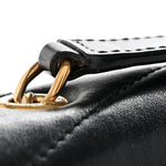 Calfskin Y Quilted Monogram Small Loulou Chain Satchel Black