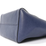Dollar Calfskin Small Swing Tote Classic Marine Deep Cobalt