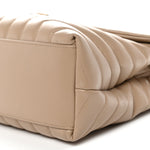 Calfskin Y Quilted Monogram Medium Loulou Chain Satchel Dark Beige