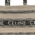 Jacquard Striped Large Cabas Thais White Black