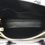 Calfskin Bi-Color Small Sac De Jour Burgundy Black
