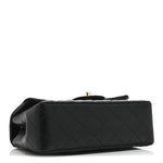 Lambskin Quilted Mini Coco Charms Rectangular Flap Black