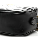 Calfskin Matelasse Mini GG Marmont Chain Shoulder Bag Black