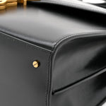 Smooth Calfskin Medium Classic Monogram Cassandra Top Handle Black