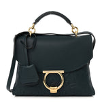 Calfskin Embossed Small Margot Top Handle Divisa Green