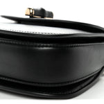 Boarded Dyana Lux Calfskin Web Monochrome Mini Bamboo 1947 Top Handle Bag Black