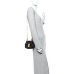 Grained Lambskin Nano Drew Shoulder Bag Black