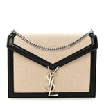 Canvas Calfskin Classic Monogram Cassandra Natural Black