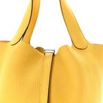 Taurillon Clemence Picotin Lock 22 MM  Jaune De Naples