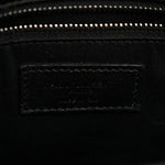 Crinkled Calfskin Monogram Medium Niki Chain Satchel Black