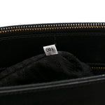 Saffiano Lux Medium Galleria Double Zip Black Black